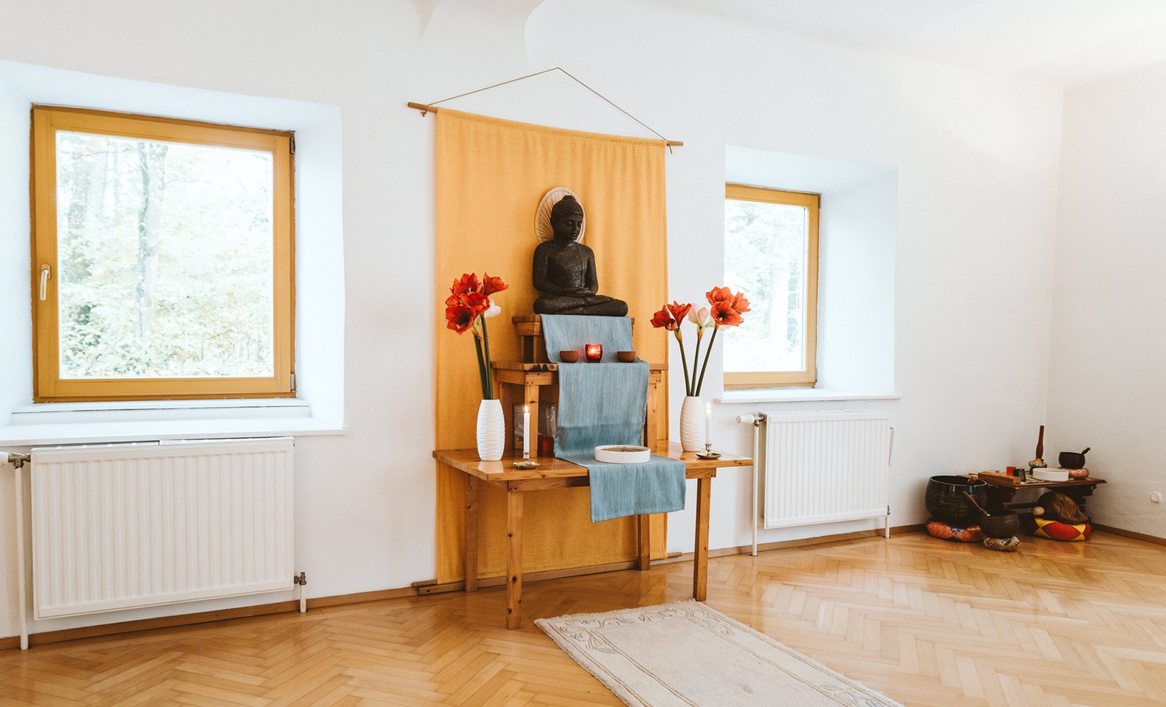 Buddha-Statue im Meditationsraum des BZ Scheibbs